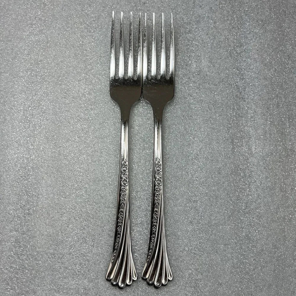 2 Of Oneida Spring Glen Dinner Fork 7 3/8